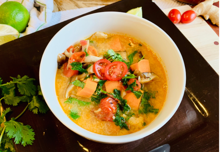 soup recipe Tom Yum Curry Soup - The Brown Eyed Ginger