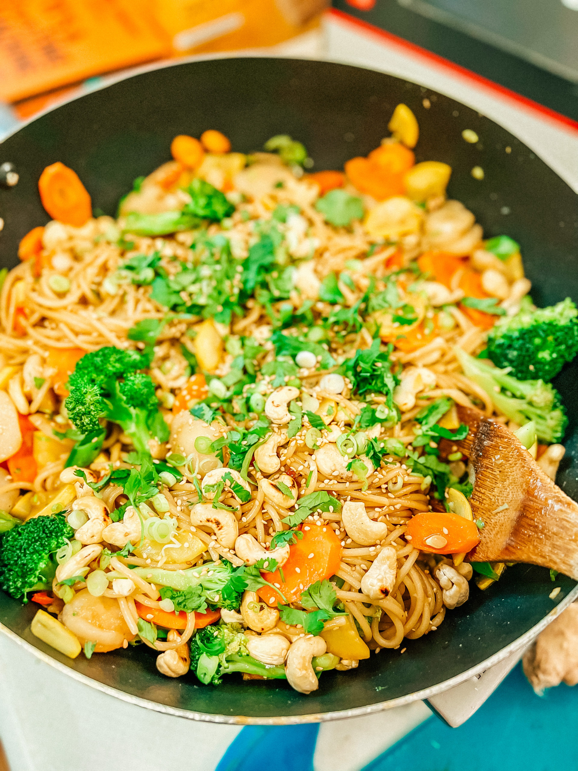 Rainbow Vegetable Stir Fry with Noodles